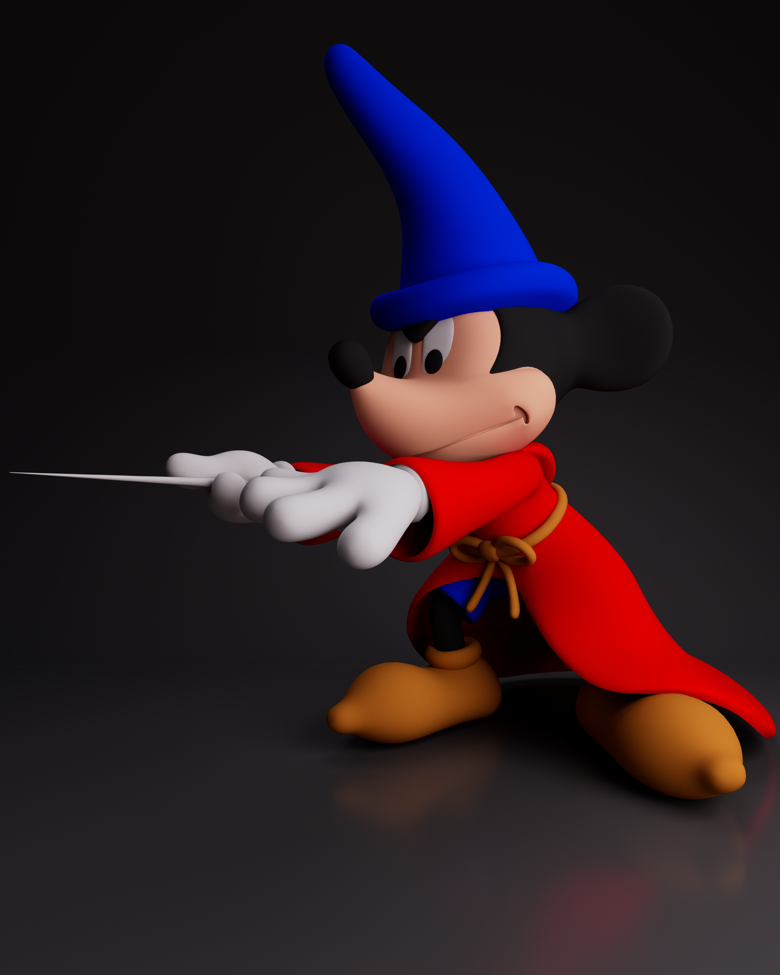 Mickey Mouse Sorcer, esculpido no Zbrush – Estudos & Fan Art
